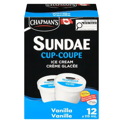[65288] CHAPMAN'S VANILLASUNDAE CUP 115ML/12CT