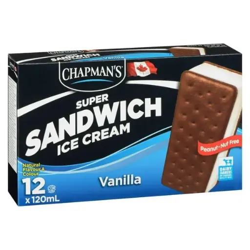 [65362] CHAPMAN'S VANILLA SUPER SANDWICH 120ML/12CT