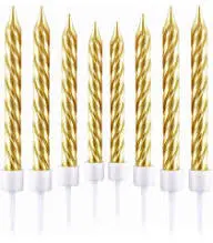 [45194] HAPPY BIRTHDAY CANDLESW/ CAKE DECOR 16/PK 