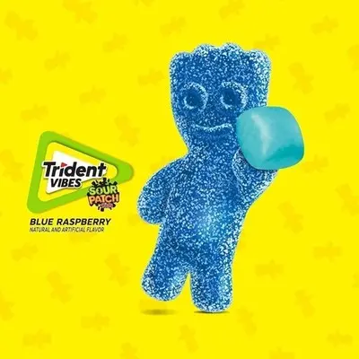 TRIDENT VIBES SOUR PATCH KIDS BLUE RASP 14/9CT