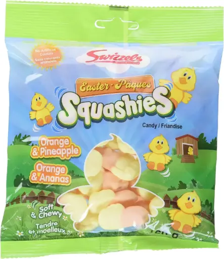 [70962] SMARTIES SQUASHIES EASTER ORANGE PINEAPPLE 160G