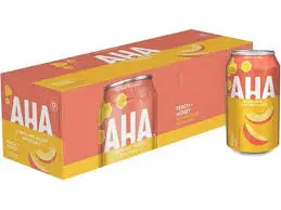 [157281] AHA PEACH HONEY SPARKLING WATER 355ML/12CT