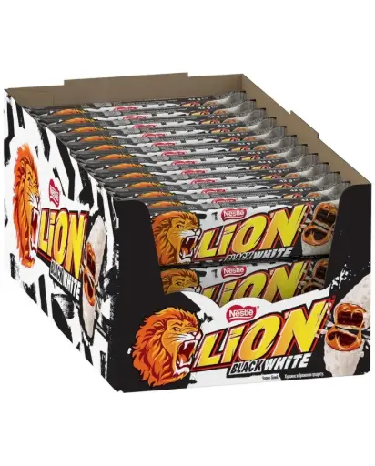 [0602] NESTLE LION BAR BLACK WHITE 42G/40CT (EU)