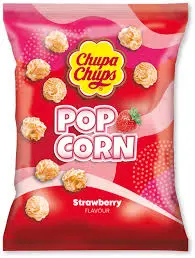 [1620] CHUPA CHUPS STRAWBERRY POPCORN 90G (UK)
