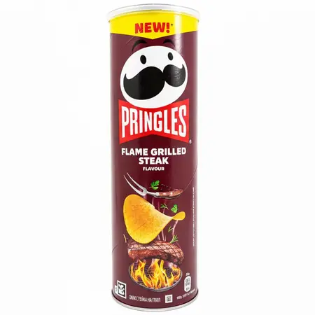 [9081] PRINGLES FLAME GRILLED STEAK 165G (UK)