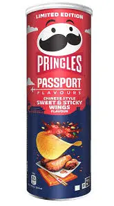 [2981] PRINGLES PASSPORT CHINESE SWEET & STICKY WINGS 165G (UK)
