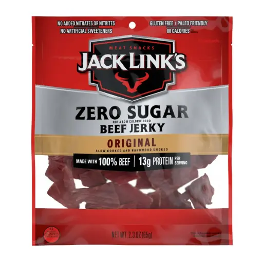 JACK LINK'S BEEF JERKY ZERO SUGAR 65g 