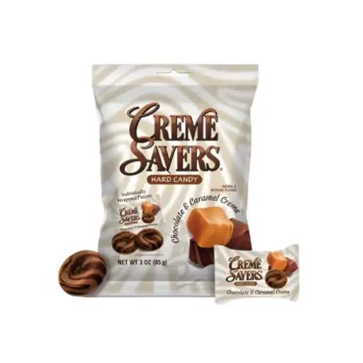[4765] CREME SAVERS CHOCOLATE & CARAMEL CREME 85G 