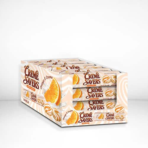 [4376] CREME SAVERS ORANGE & CREME ROLL 24PK