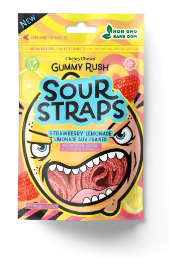 GUMMY RUSH STRAWBERRY LEMONADE SOUR BELTS 96G