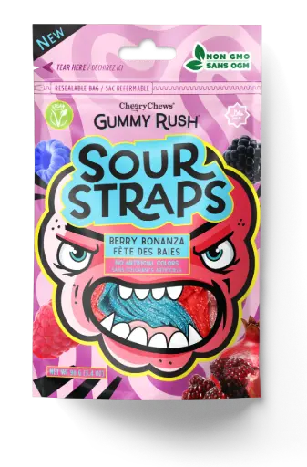 GUMMY RUSH BERRY BONANZA SOUR BELTS 96G