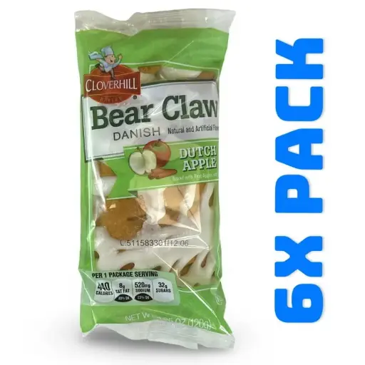 CLOVERHILL BEAR CLAW DUTCH APPLE 120G/6CT