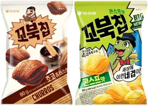 [OC25S] TURTLE CHIPS SWEET CORN & CHOCO CHURROS 14PK