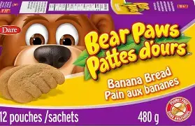 [908] DARE BEAR PAWS BANANA BREAD 480G/12CT 