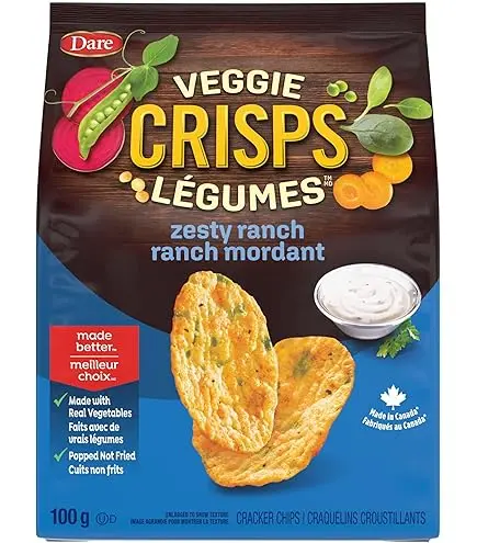 DARE VEGGIE CRISPS ZESTY RANCH 100G