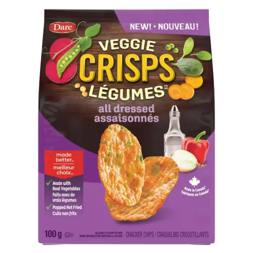 DARE VEGGIE CRISPS ALL DRESSED100G 