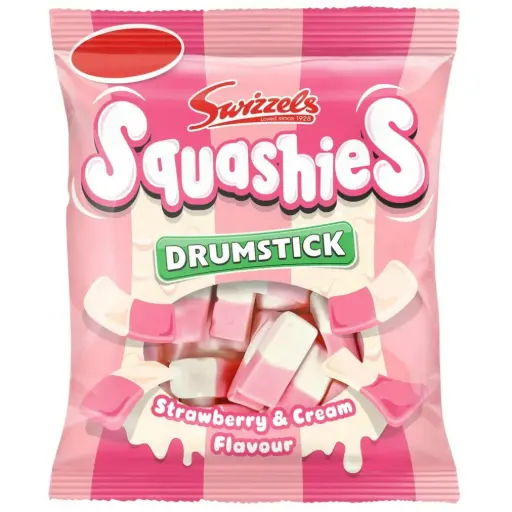 [1729.] SWIZZLES SQUASHIES STRAWBERRY & CREME 120G (UK)