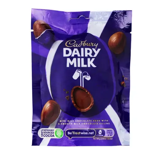 [6415] CADBURY DAIRY MILK MINI MILK CHOCO EGG 77G