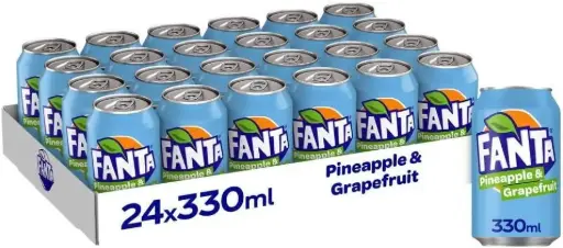 FANTA PINEAPPLE & GRAPEFRUIT 330ML/24CT (UK) 