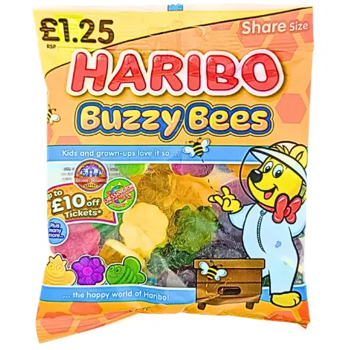 [8745] HARIBO BUZZY BEES 140G (UK)
