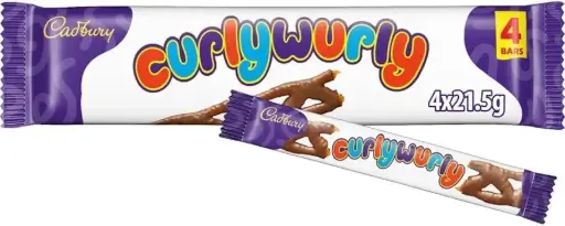 [6769] CADBURY CURLY WURLY 4PK 86G (UK)