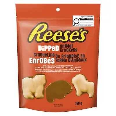 REESE'S DIPPED ANIMAL CRACKERS 160G