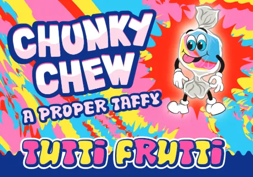 [1499] CHUNKY CHEW TUTTI FRUTTI CANDY 100G (UK)