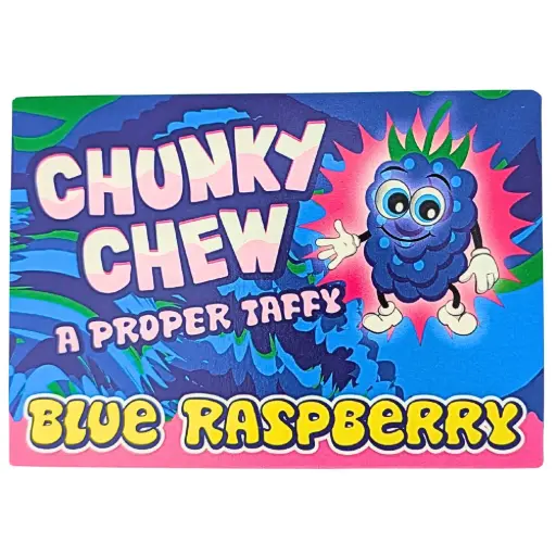 [1413] CHUNKY CHEW BLUE RASPBERRY CANDY 100G (UK) 
