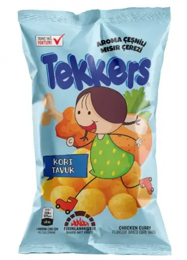 TEKKERS CHICKEN CURRY CORN SNACK 25G