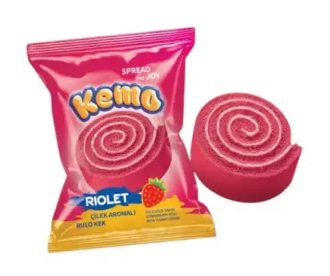 KEMO CAKES STRAWBERRY ROLL 24CT