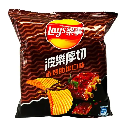 [T-LS008] LAY'S BBQ RIB FLAVOUR 34G (CHINA) 
