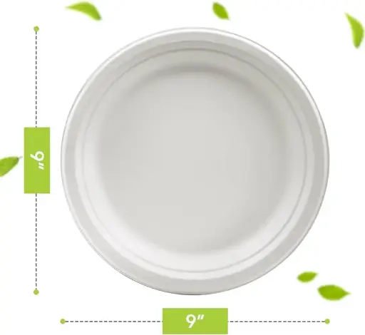 [0582-1] BAGASSE PLATES 9" / 25CT