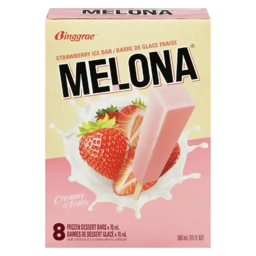 [IB0002T] MELONA STRAWBERRY ICE BAR 8PK