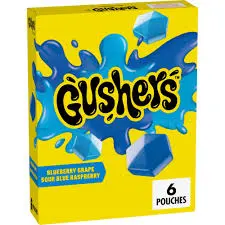 [6158] GUSHERS SOUR BLUEBERRY GRAPE 4.25oz 8PK 