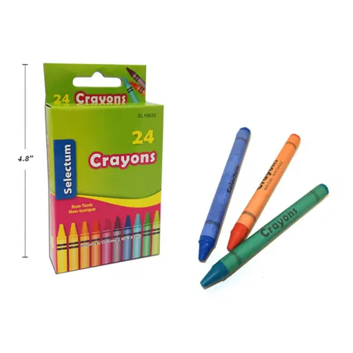[SL18635] WAX CRAYONS /24PK