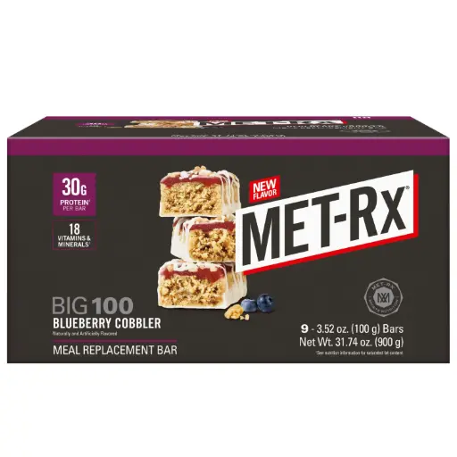 MET RX BLUEBERRY COBBLER PROTEIN BAR 100G/ 9CT  (US)