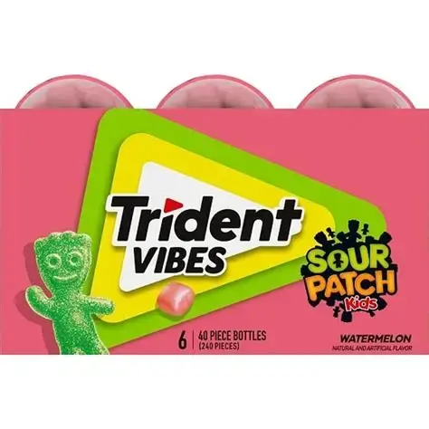 [55394] TRIDENT VIBES SOUR PATCH WATERMELON BTL 6X40PCS (US) 