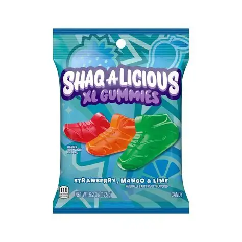 [3818.] SHAQ A LICIOUS XL GUMMIES  SNEAKERS STRAW. MANGO & LIME 175G 