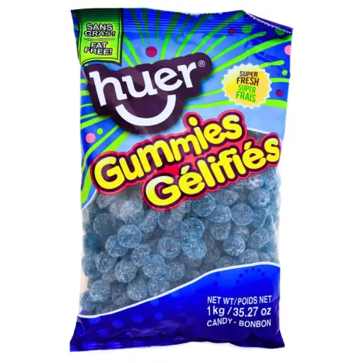 [G120500] HUER BLUE RAZZBERRIES GUMMIES 1KG 