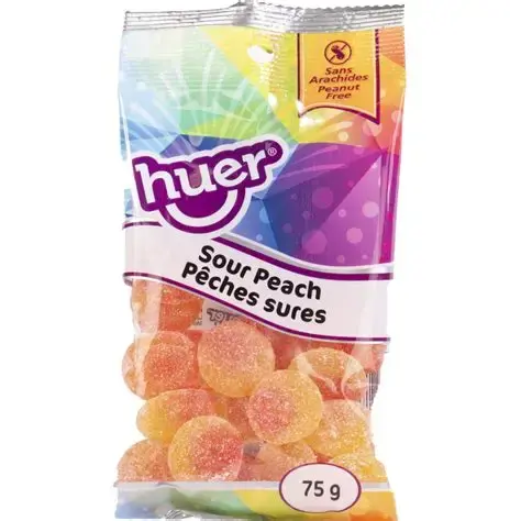[HB597507] HUER SOUR PEACH SLICES GUMMIES 75G 