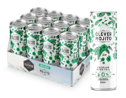 [22782] CLEVER MOCKTAILS- MOJITO 12CT/355ML 