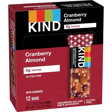 KIND ALMOND CRANBERRY 480G 