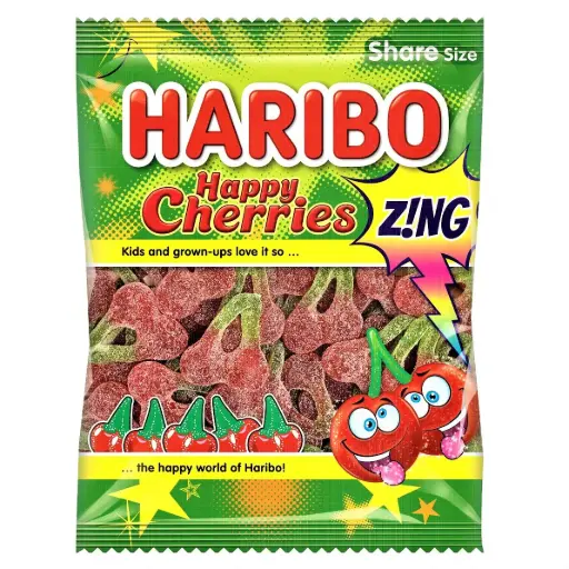[2166.] HARIBO HAPPY CHERRIES ZING 160G (UK) 