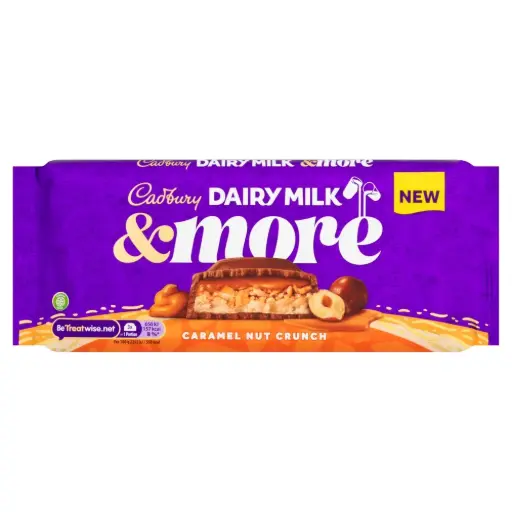 [9844] DAIRY MILK & MORE CARAMEL NUT CRUNCHP 180G (UK)  
