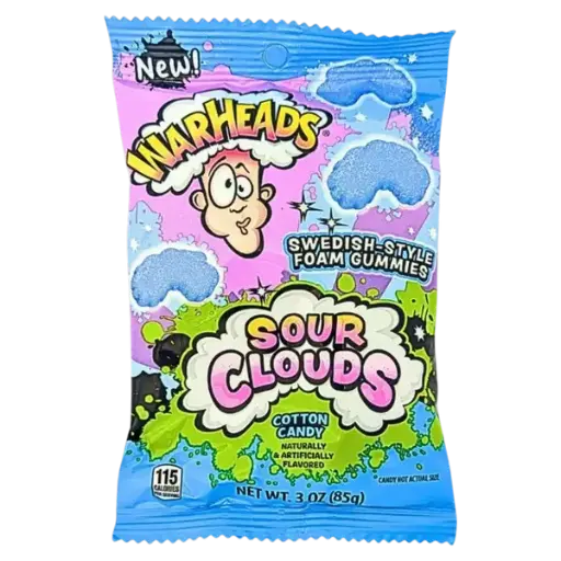 [5531/5510] WARHEADS SOUR CLOUDS COTTON CANDY 85G 