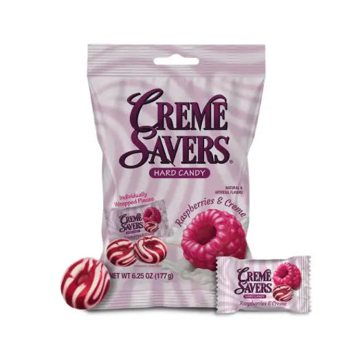 CREME SAVERS RASPBERRIES & CREME 85G