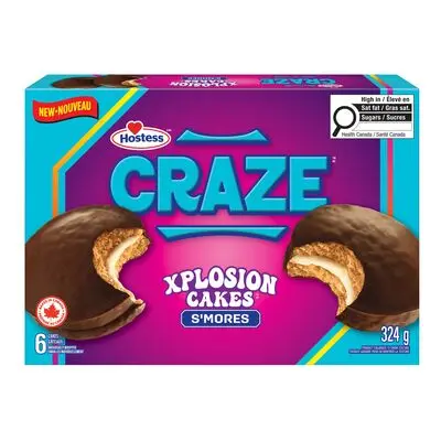 [968026] HOSTESS CRAZE XPLOSION CAKES S'MORES 324G/6CT