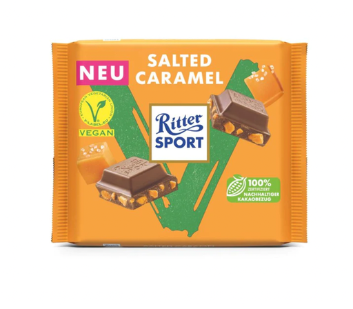 [RIT265] RITTER SALTED CARAMEL PIECES 100G  