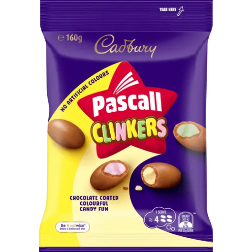 [2884.] CADBURY PASCALL CLINKERS 160G (AUSTRALIA)