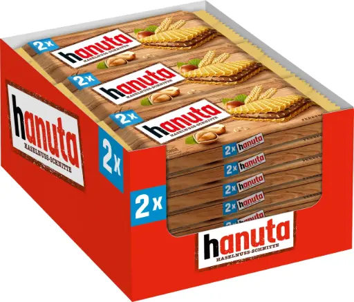 [7355] HANUTA HAZELNUT WAFFEL 44G/18CT (EUROPE)